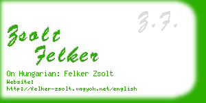 zsolt felker business card